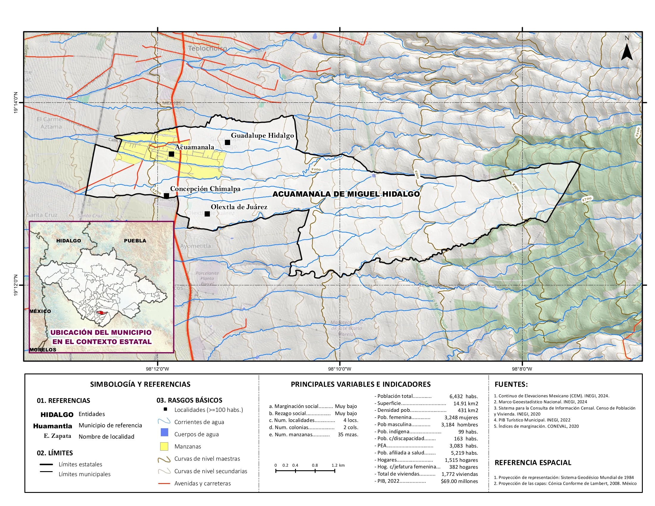 Mapa físico socioeconómico