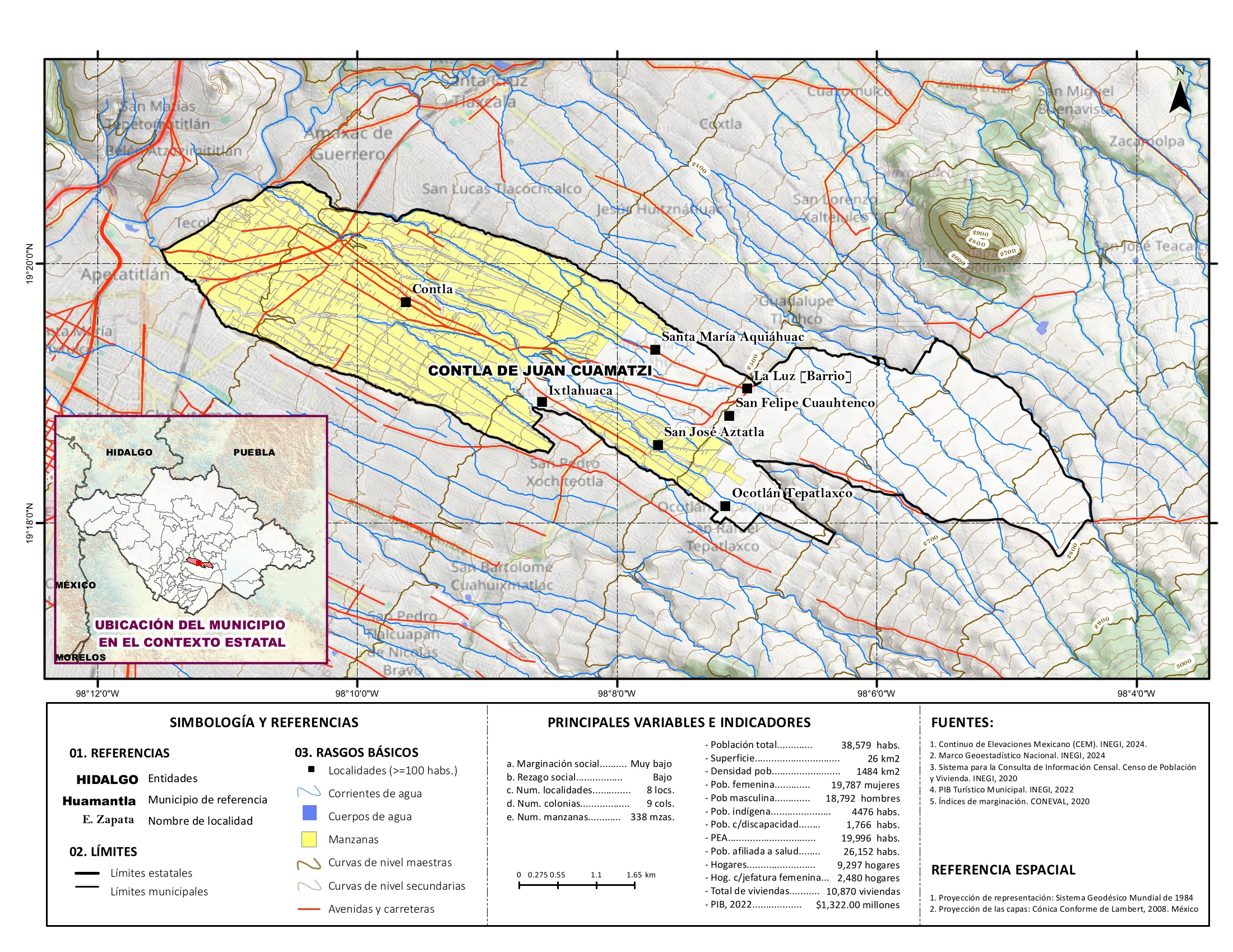 Mapa físico socioeconómico