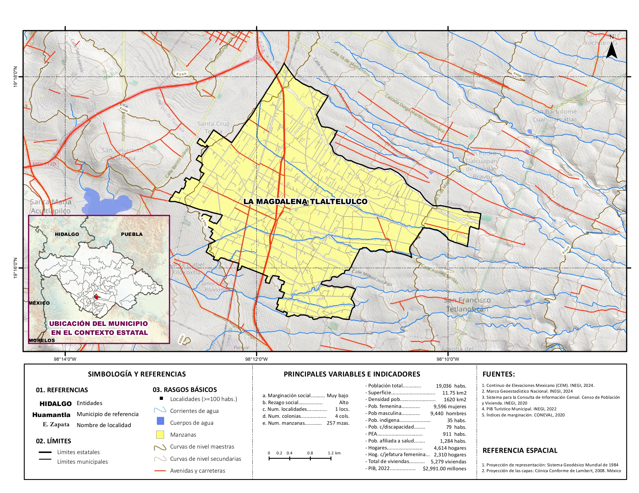 Mapa físico socioeconómico