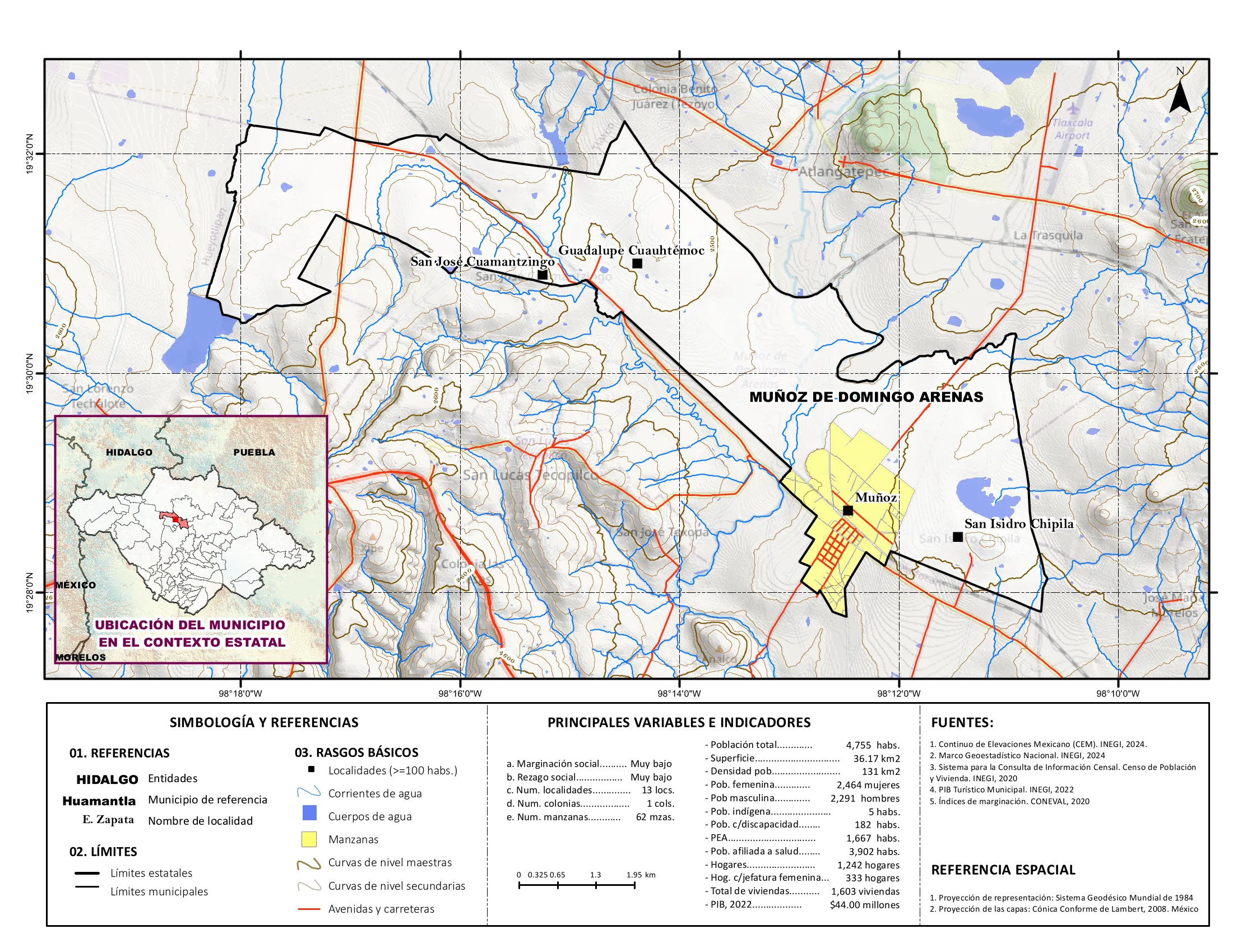 Mapa físico socioeconómico