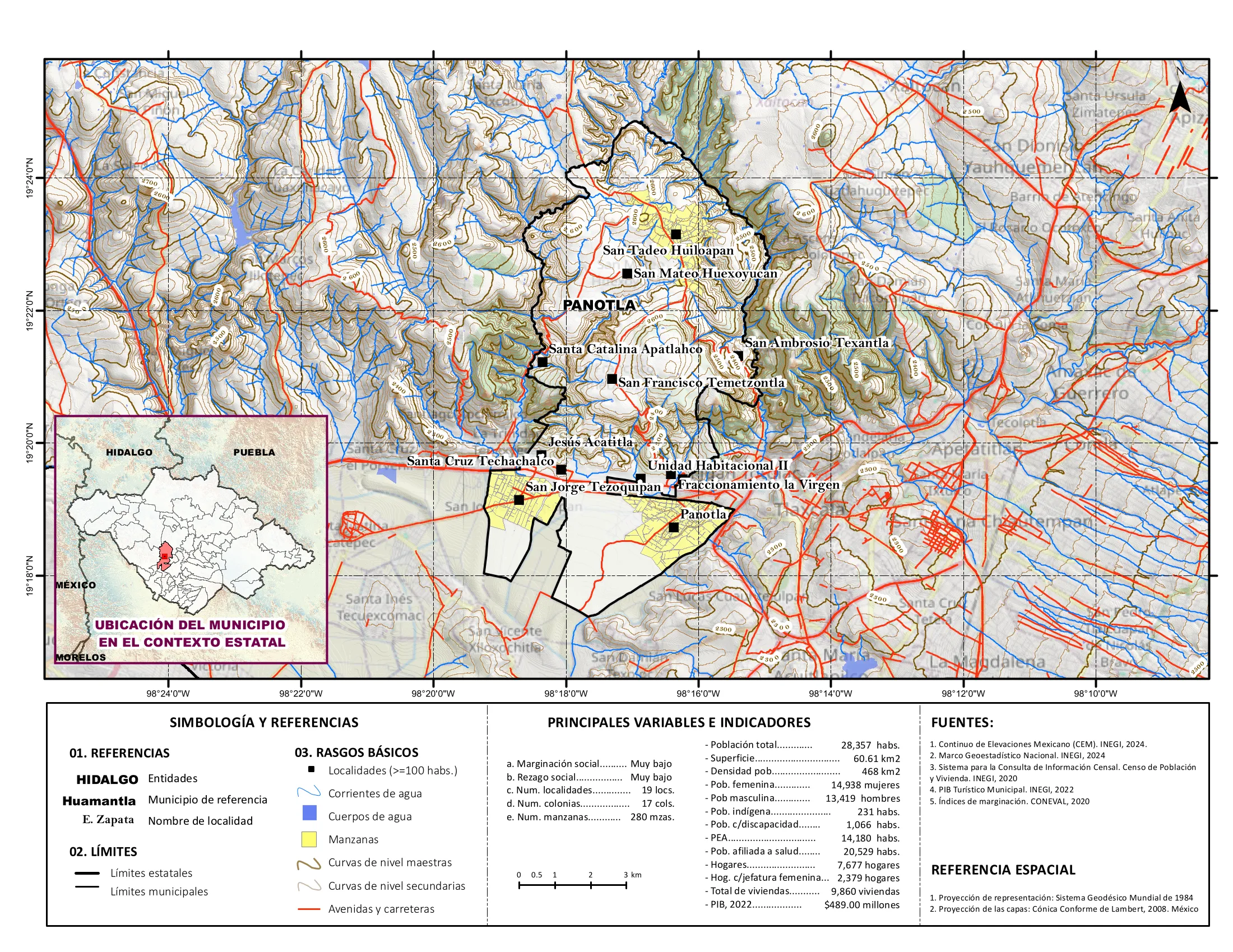 Mapa físico socioeconómico