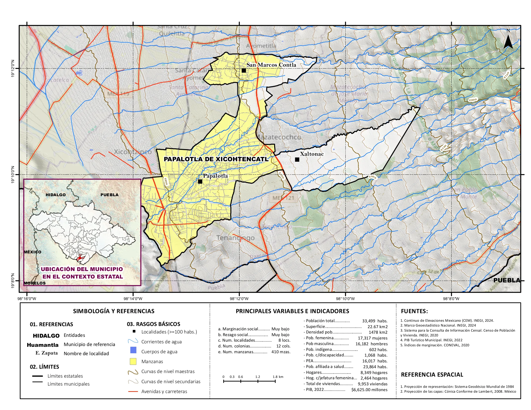 Mapa físico socioeconómico