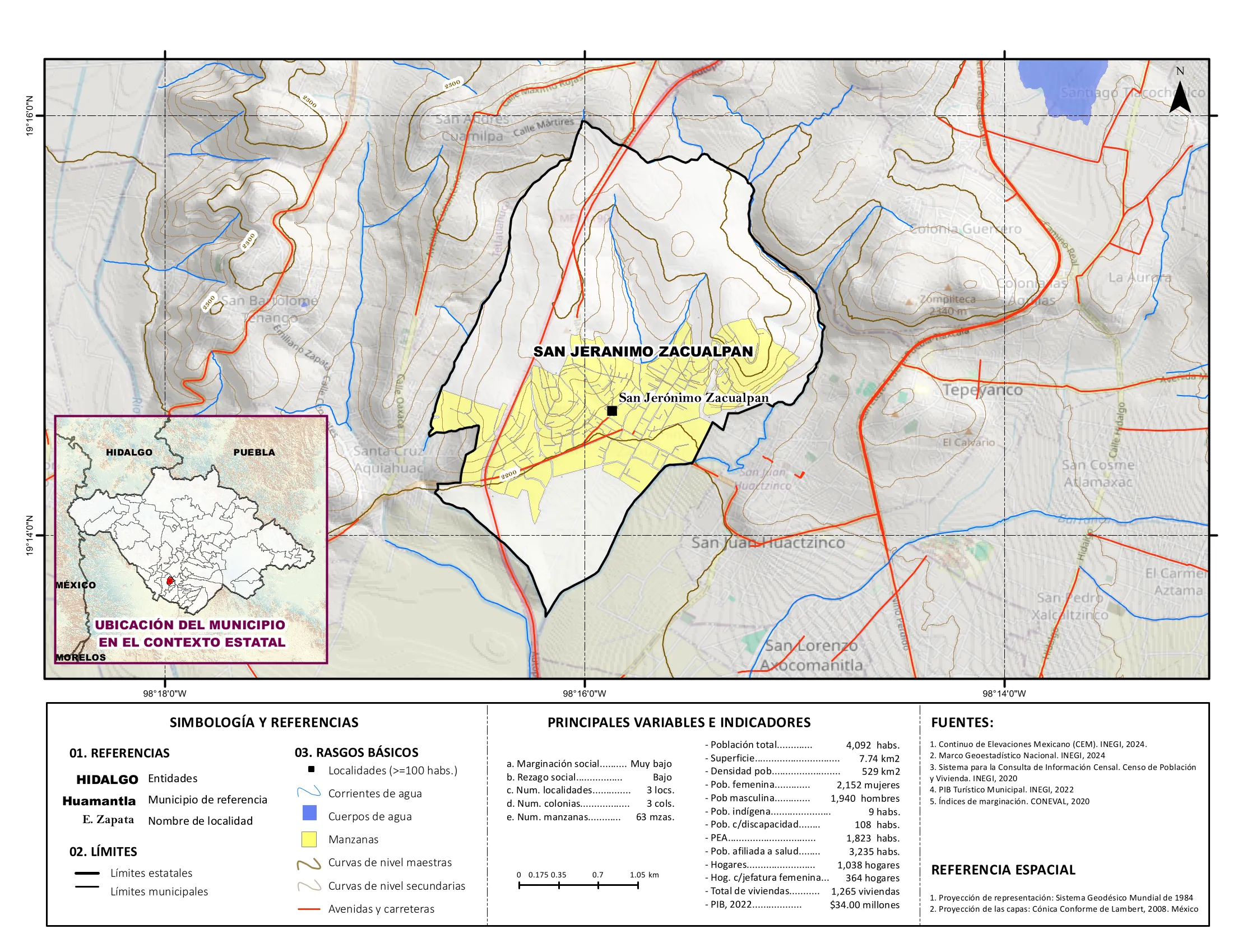Mapa físico socioeconómico