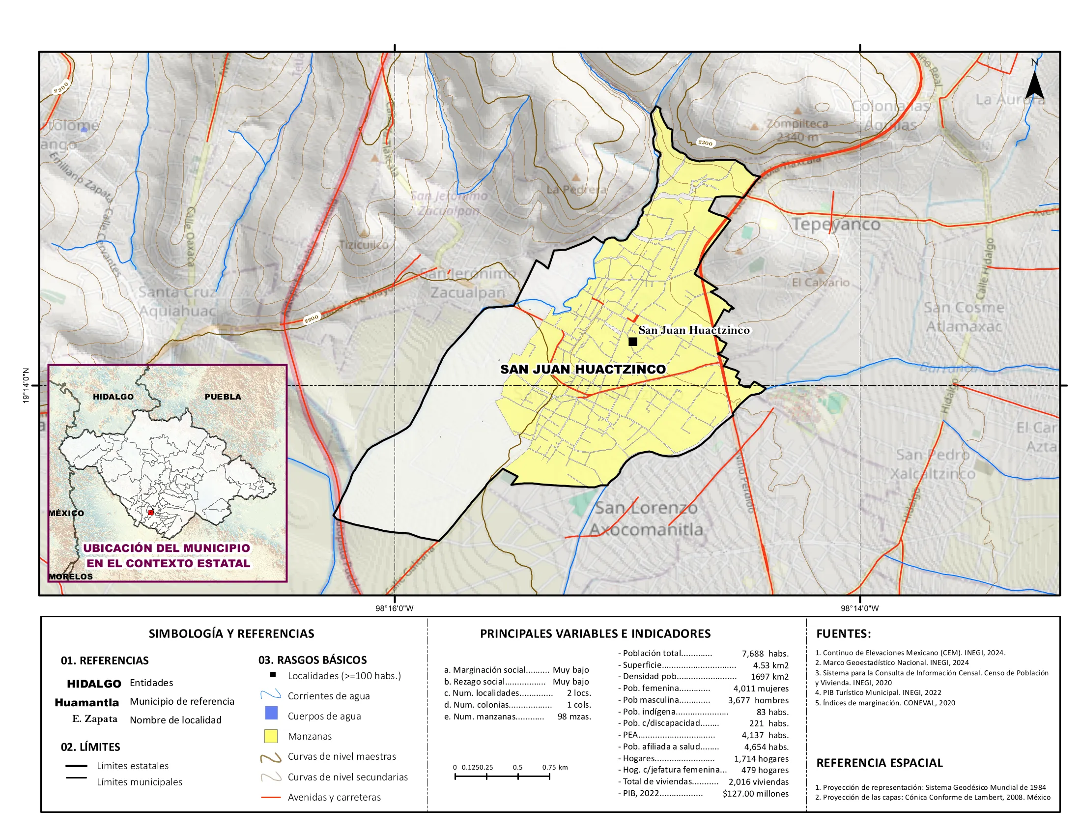 Mapa físico socioeconómico