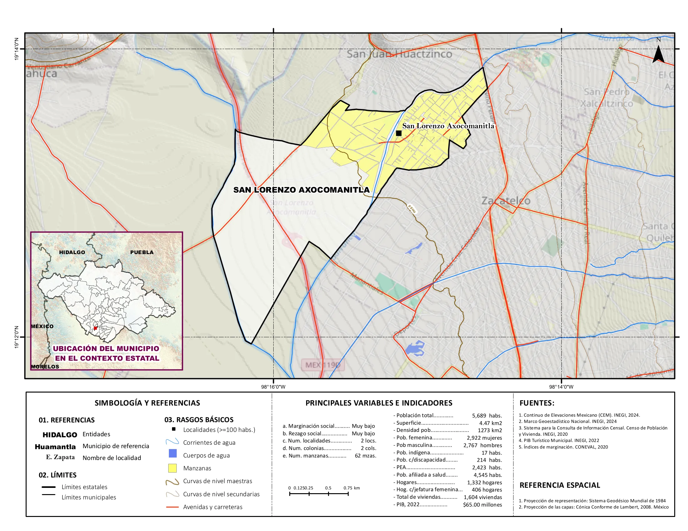 Mapa físico socioeconómico