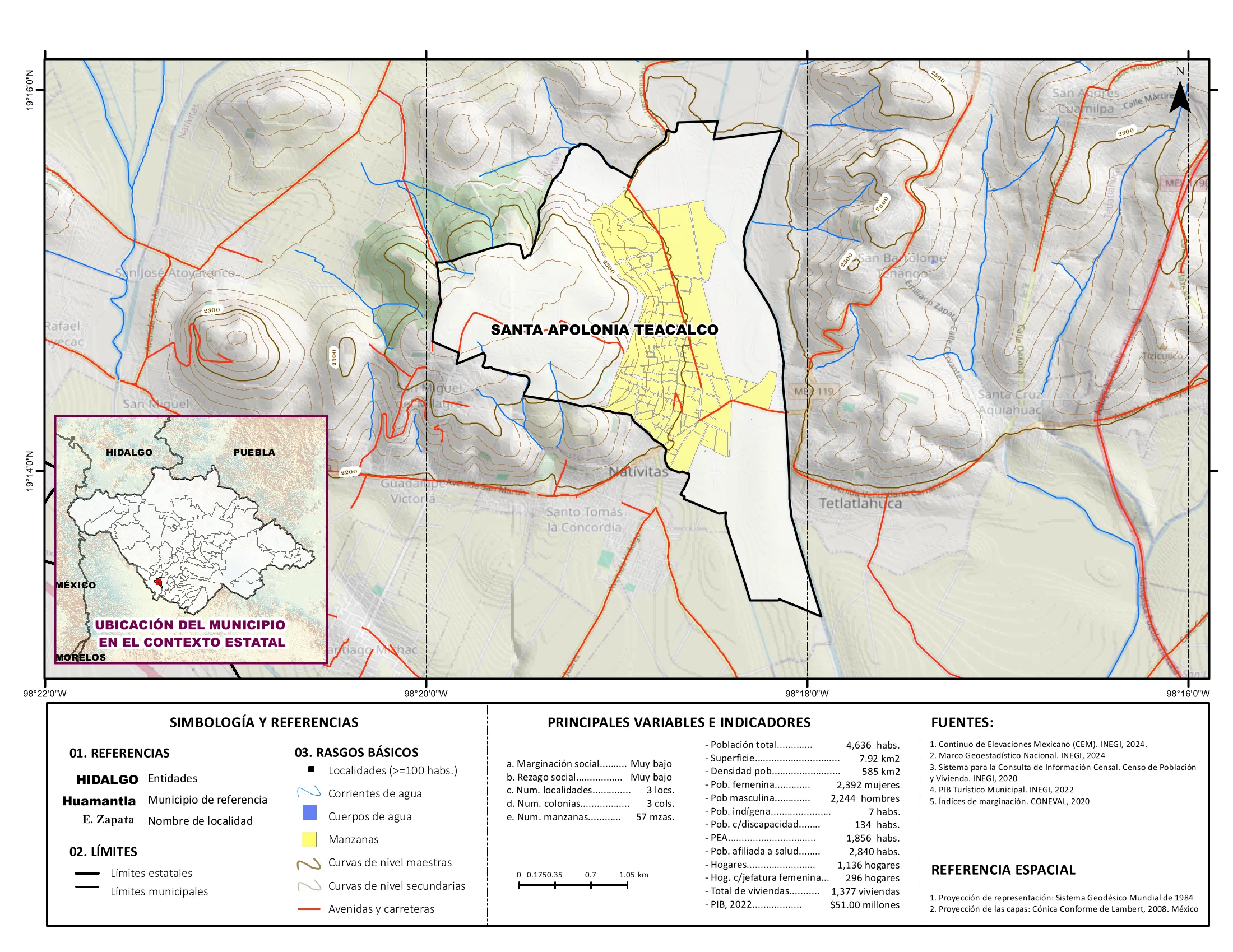 Mapa físico socioeconómico