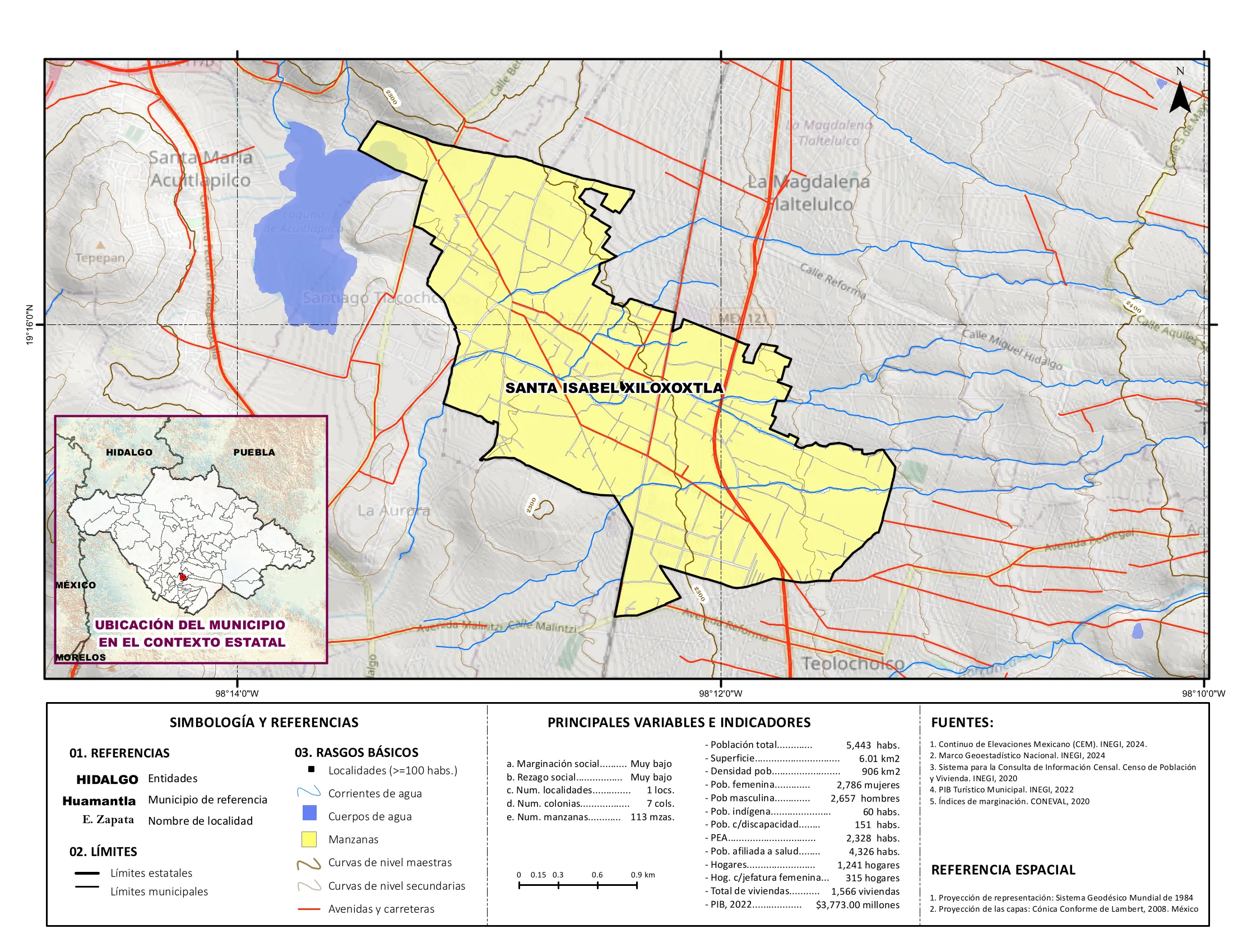 Mapa físico socioeconómico