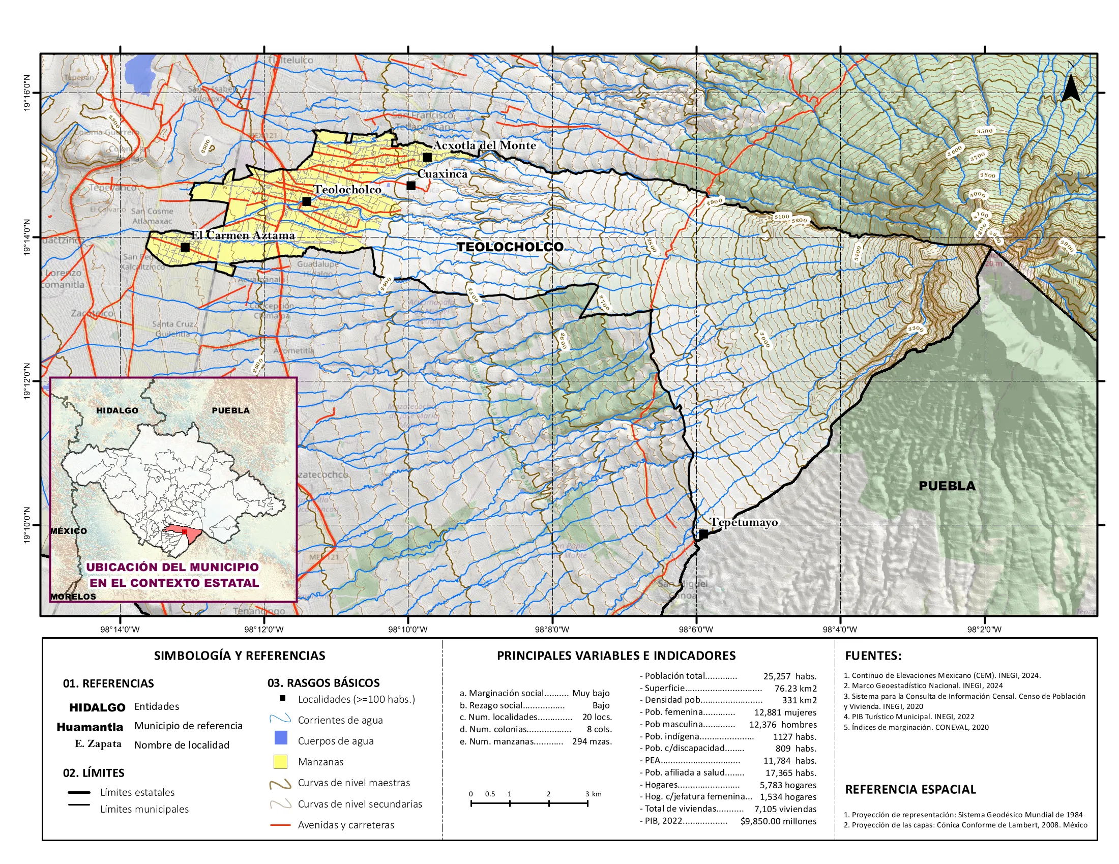 Mapa físico socioeconómico