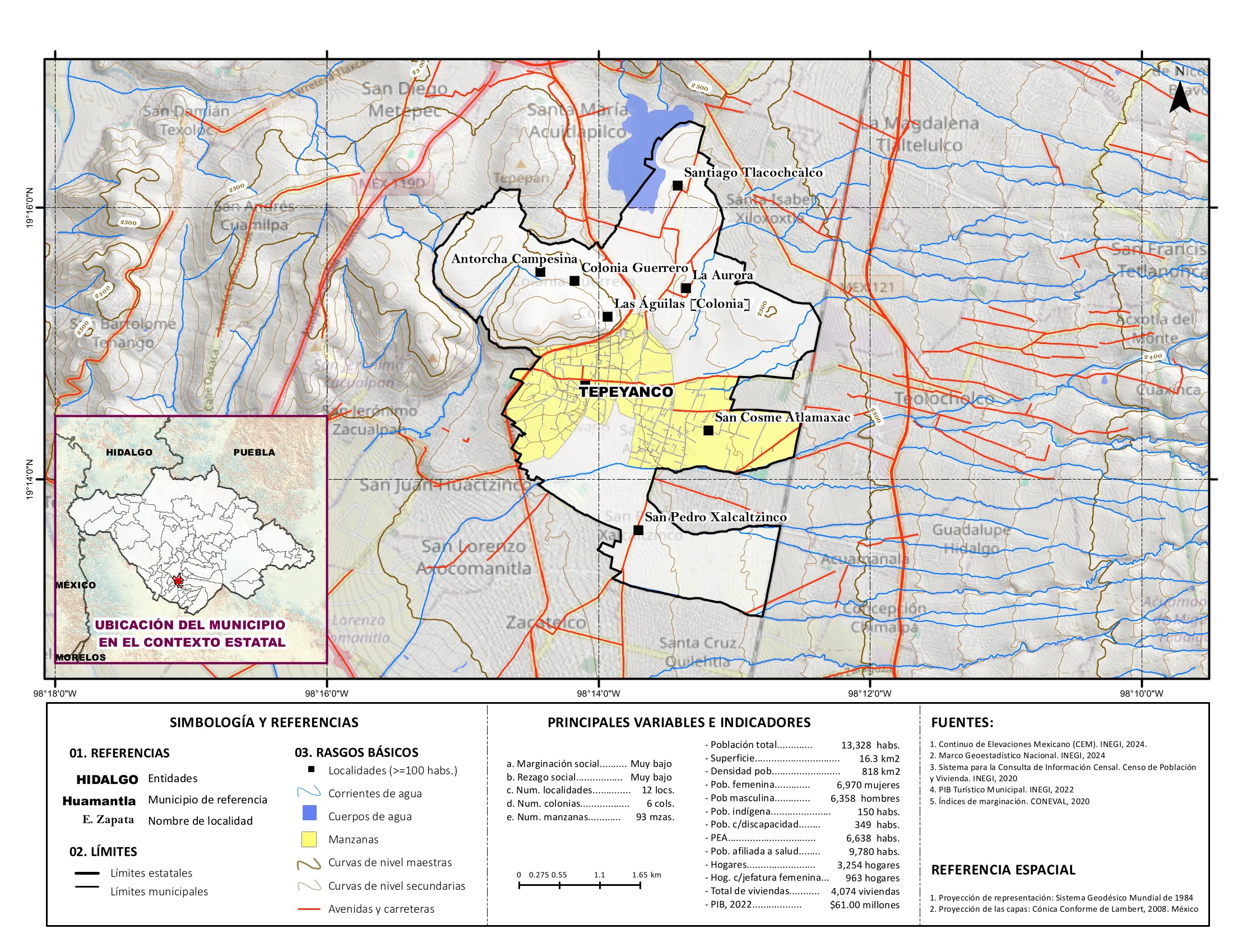 Mapa físico socioeconómico