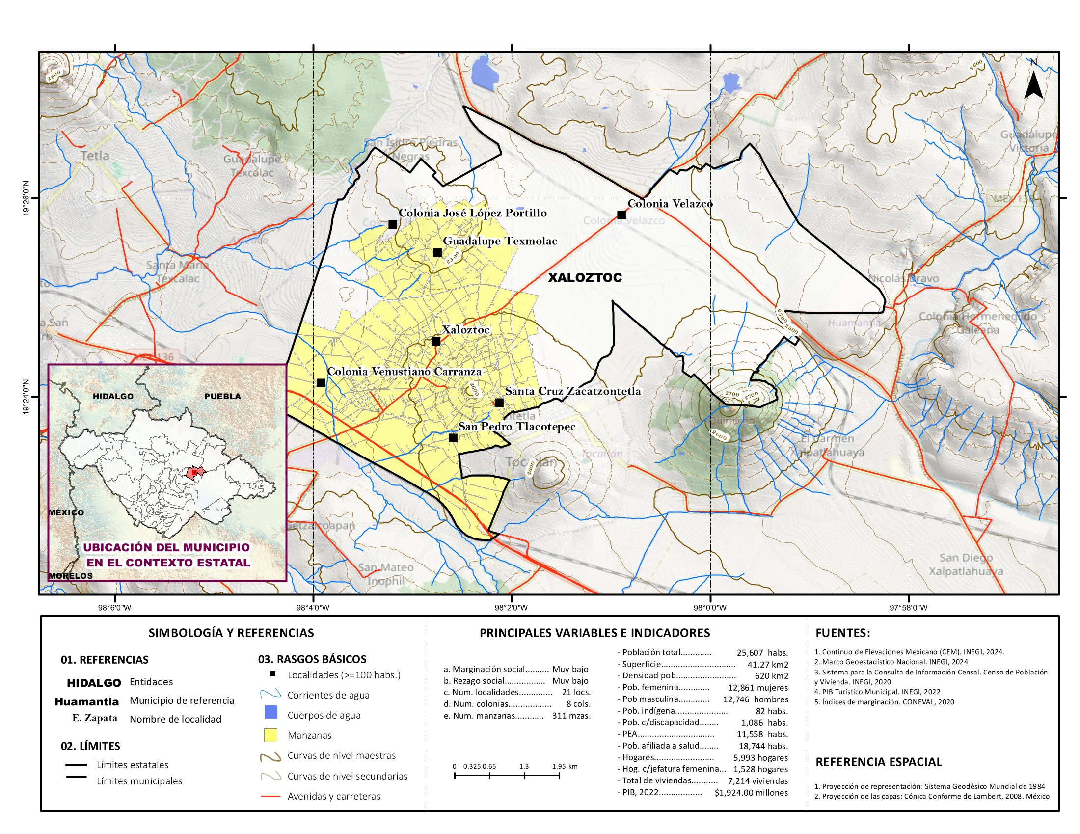Mapa físico socioeconómico